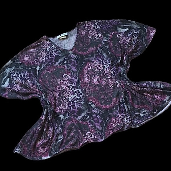 Purple Batwing Blouse - Picture 1 of 7